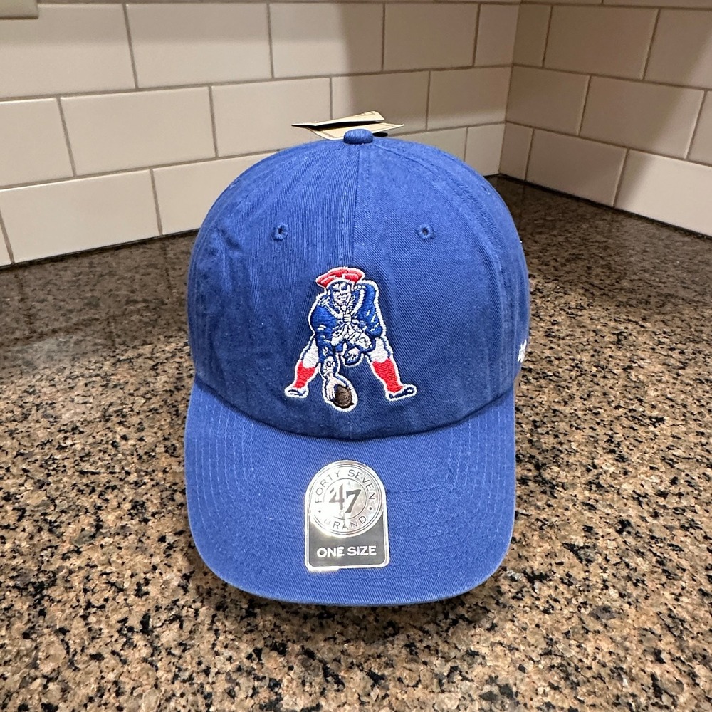 New England Patriots 47 Brand Clean Up Hat Men OS Blue Cotton